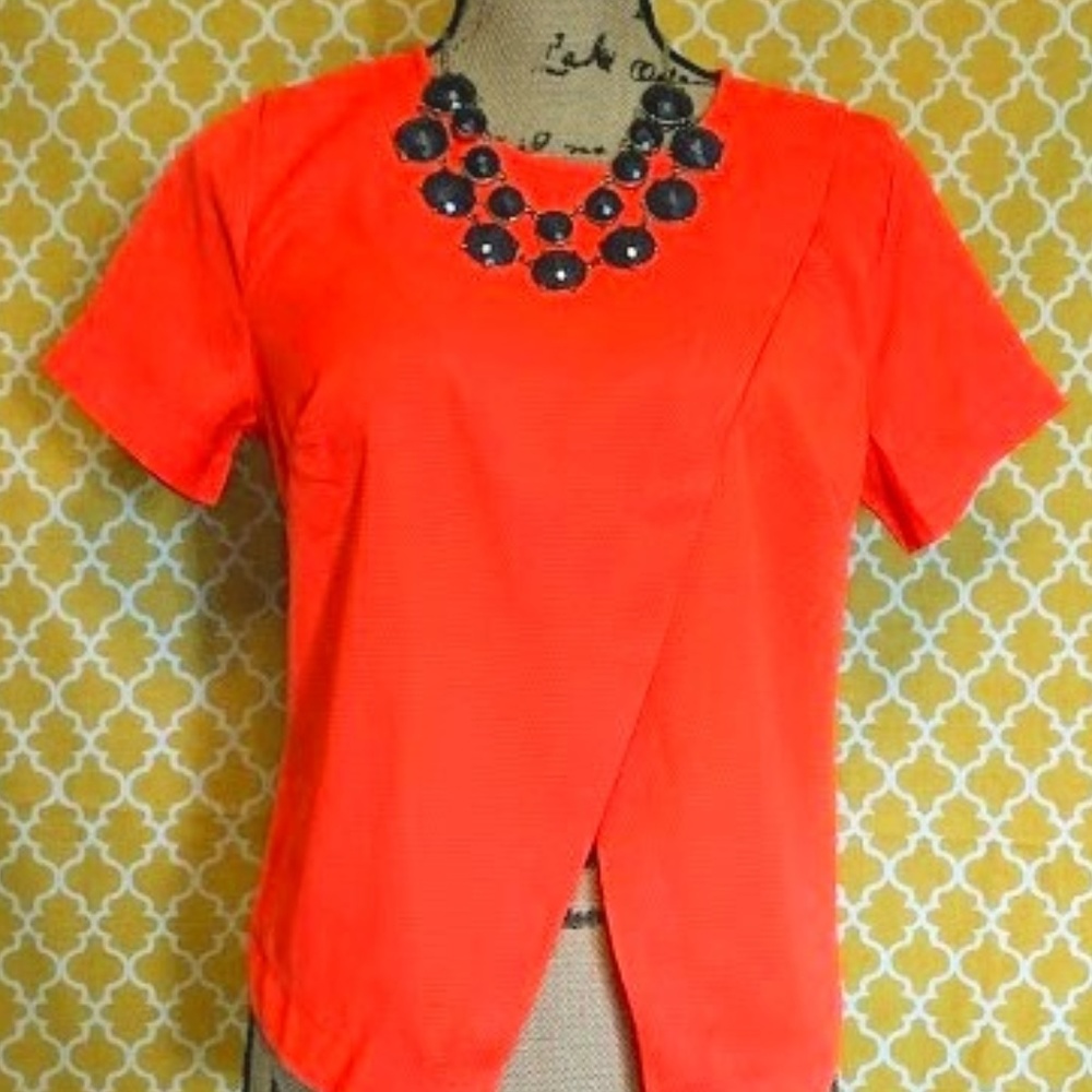 Orange belly Peek-A-Boo top